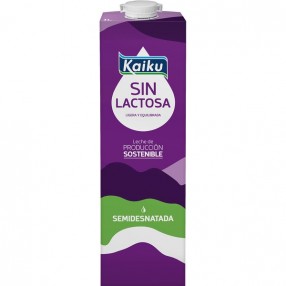 KAIKU SIN LACTOSA leche semidesnatada envase 1 L